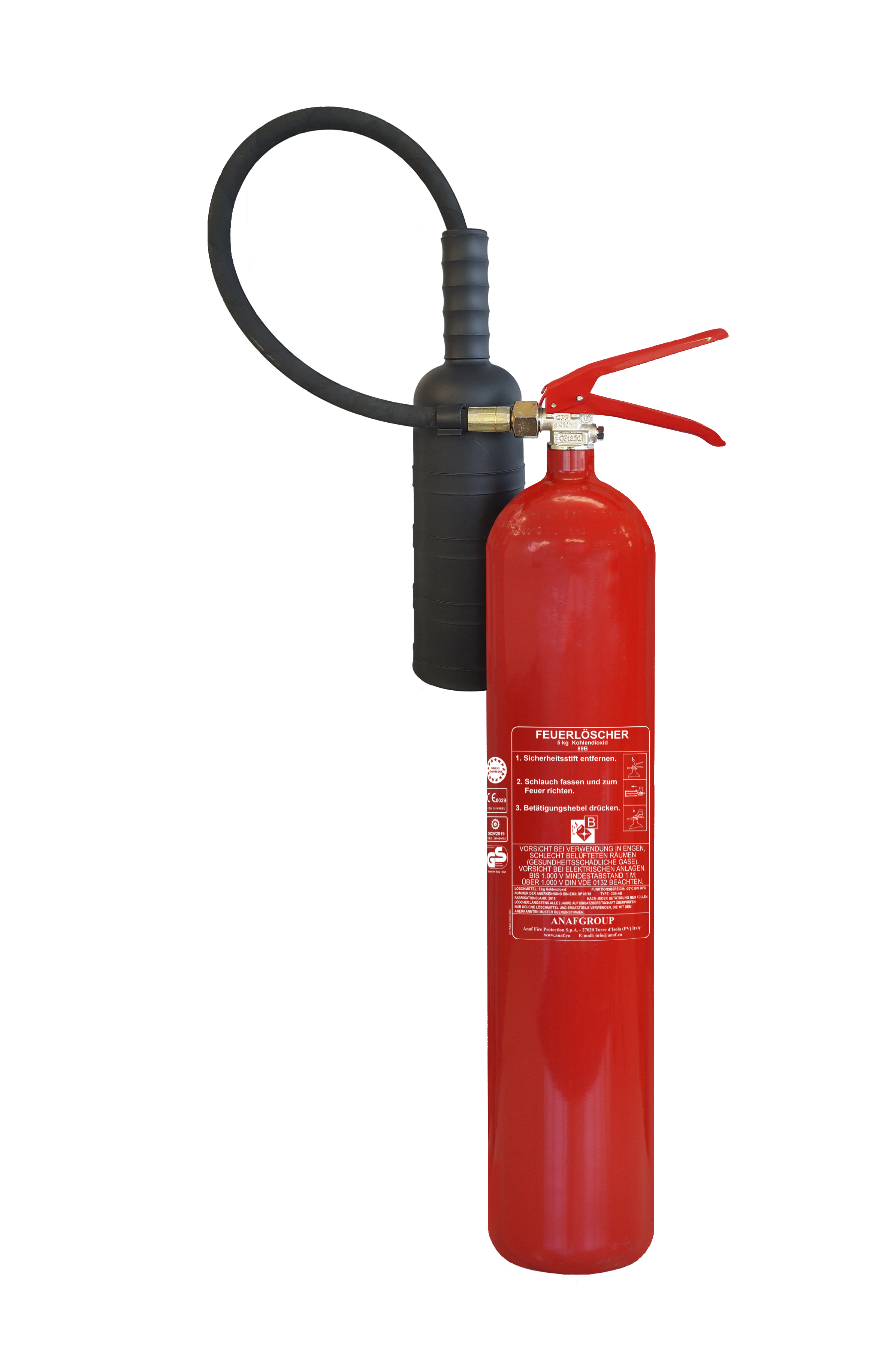 ANAF 5kg. CO2 Kohlendioxid Feuerlöscher - MPST GMBH